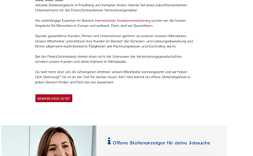 Jobs im Allgäu - die FinanzSchneiderei als Arbeitgeber - oberallgaeu.info