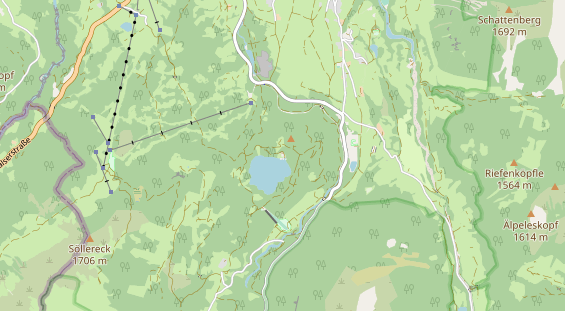 Restaurant auf Karte