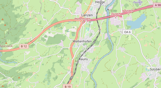 Restaurant auf Karte