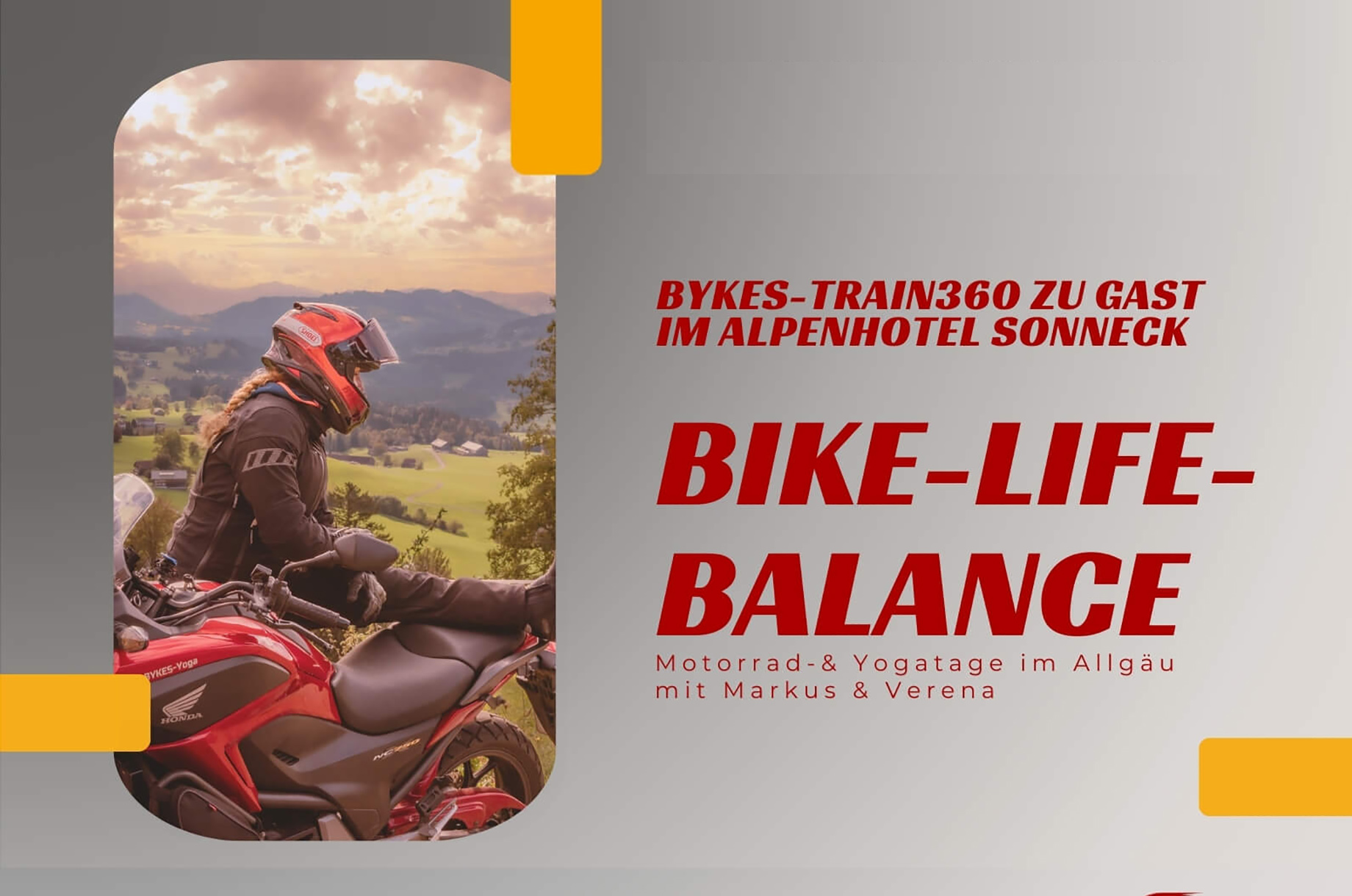 Veranstaltungskalender für das Oberallgäu: BIKE-LIFE-BALANCE - Motorrad- & Yogatage im Allgäu - BIKE-LIFE-BALANCE - Motorrad- & Yogatage im Allgäu