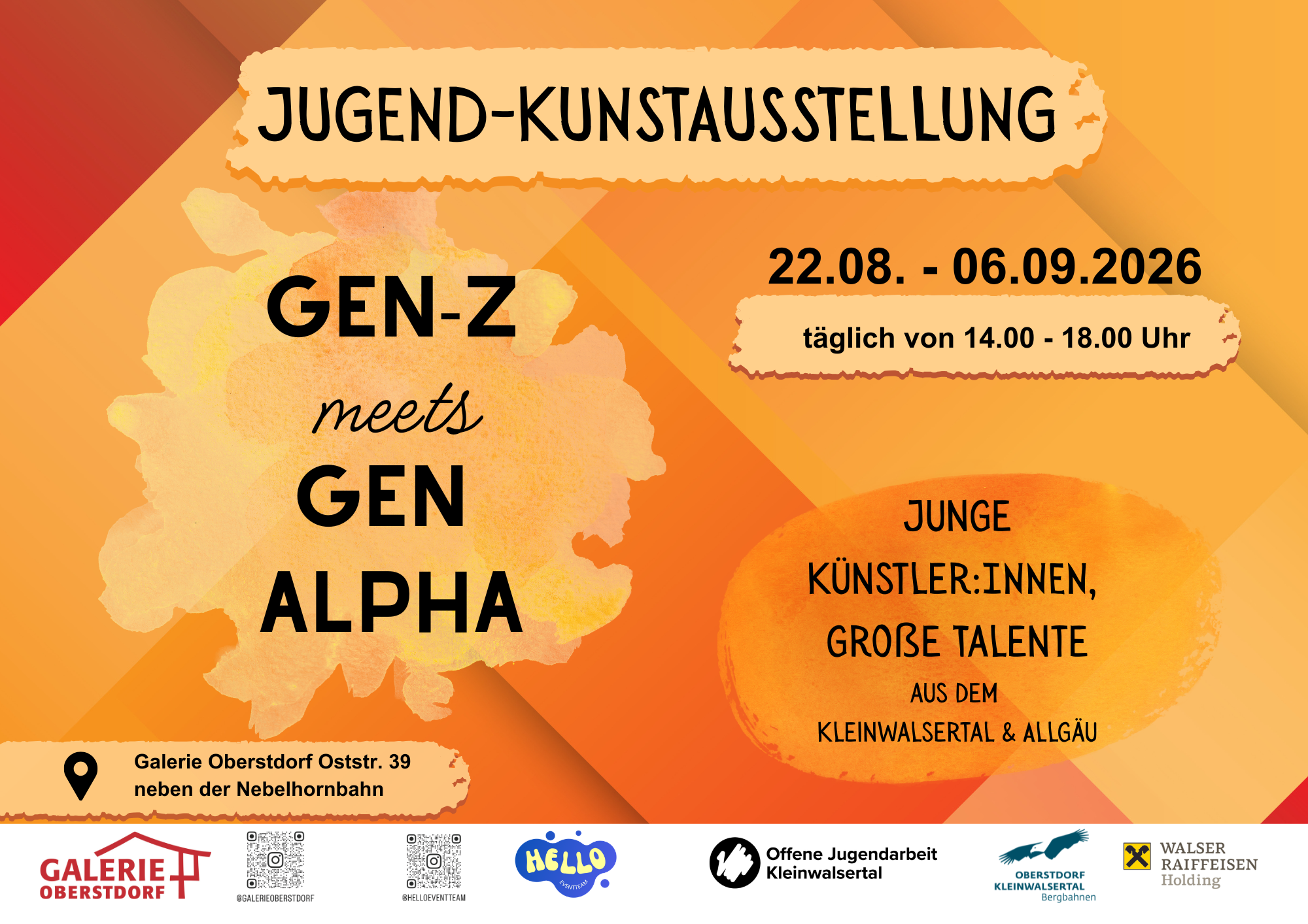 Unterkunft im Allgäu - Jugend-Kunstausstellung GEN-Z meets GEN ALPHA in der Galerie Oberstdorf - Jugend-Kunstausstellung GEN-Z meets GEN ALPHA