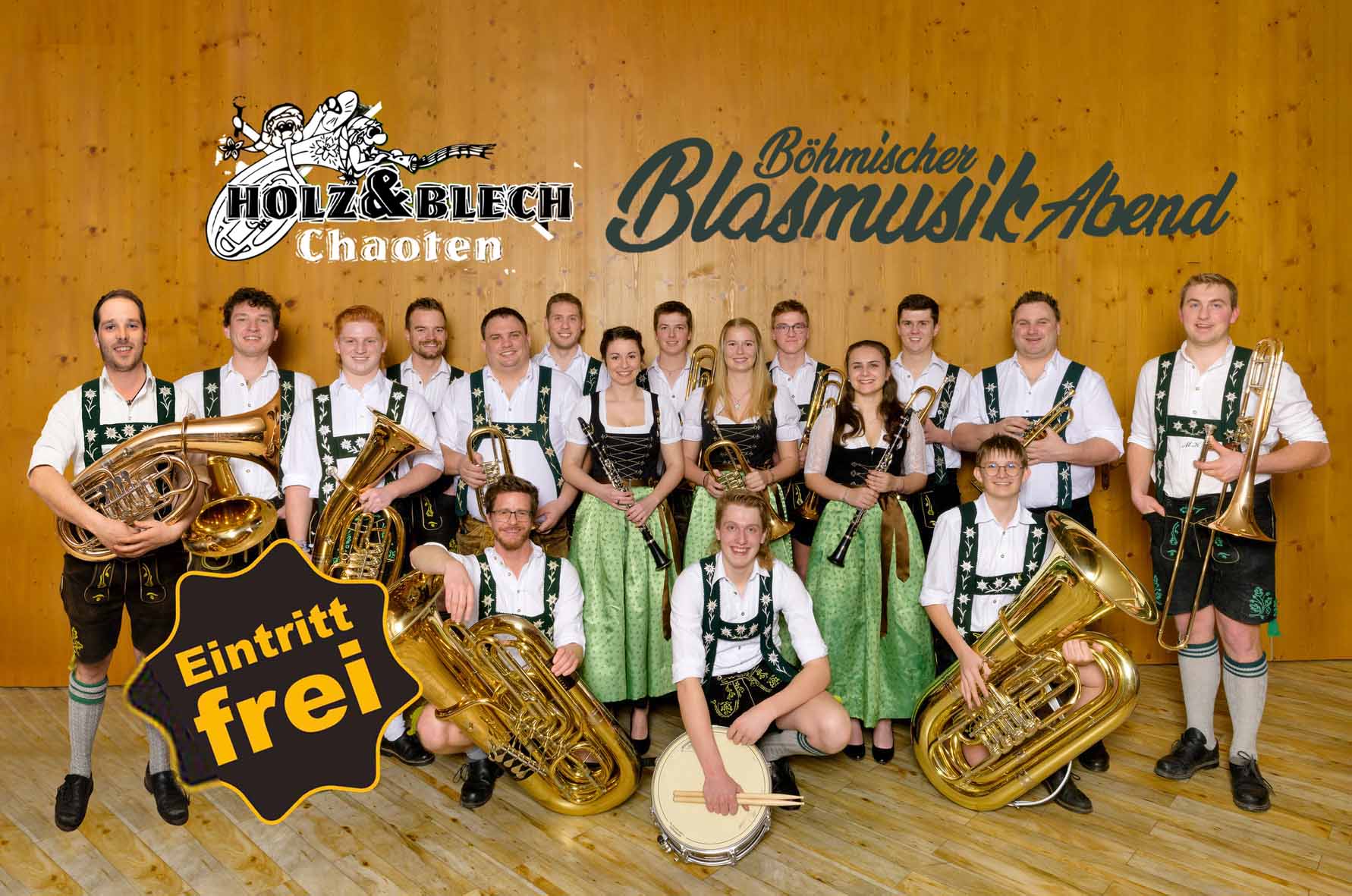 Veranstaltungskalender für das Oberallgäu: Böhmischer Blasmusikabend mit den Holz & Blech CHAOTEN - Holz & Blech Chaoten - Böhmischer Blasmusikabend 2026