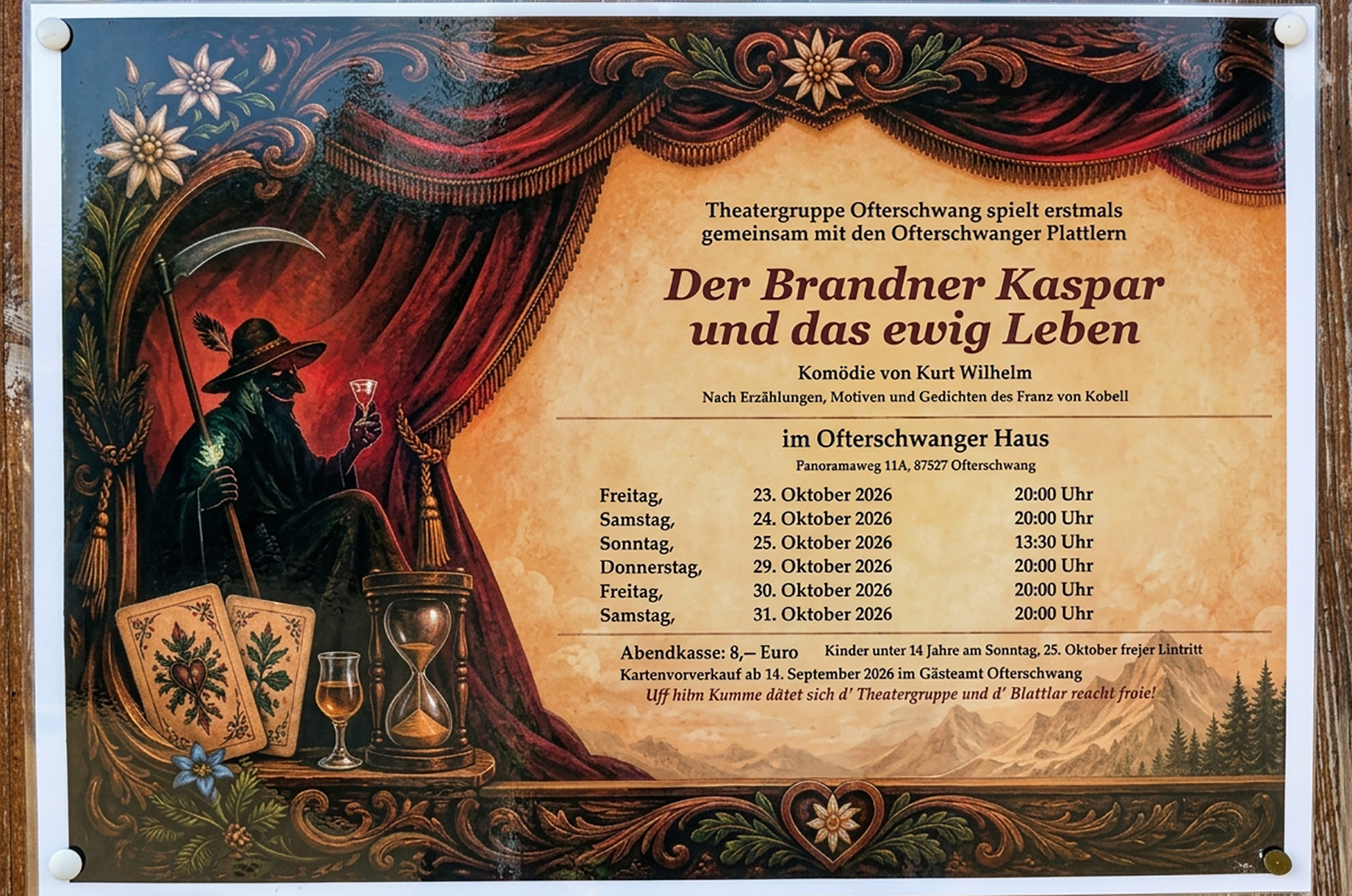 Unterkunft im Allgäu - Der Brandner Kaspar - Mundarttheater in Ofterschwang - Der Brandner Kaspar - Mundarttheater in Ofterschwang 