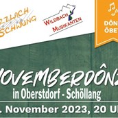 Veranstaltungskalender für das Oberallgäu: Novemberdonz im Schelchwangsaal in Schöllang - Novemberdonz 2024 im Schelchwangsaal in Schöllang