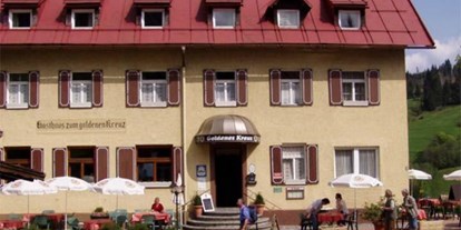 Hotels und Ferienwohnungen im Oberallgäu - Betriebsart | Angebot: Terrasse / Freiluftgastronomie - Berggasthaus Goldenes Kreuz