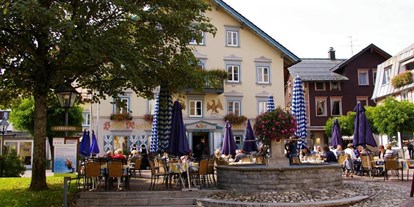 Hotels und Ferienwohnungen im Oberallgäu - Betriebsart | Angebot: Gastgarten - Oberstaufen - Adler - Hotel und Restaurant in Oberstaufen im Oberallgäu - Restaurant im Adler in Oberstaufen im Allgäu