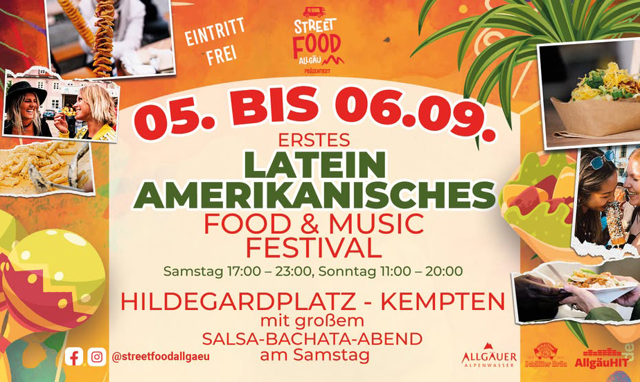 Unterkunft im Allgäu - Fiesta Latina - Street Food Markt 2026 in Kempten im Allgäu - Fiesta Latina - Street Food Markt 2026 In Kempten