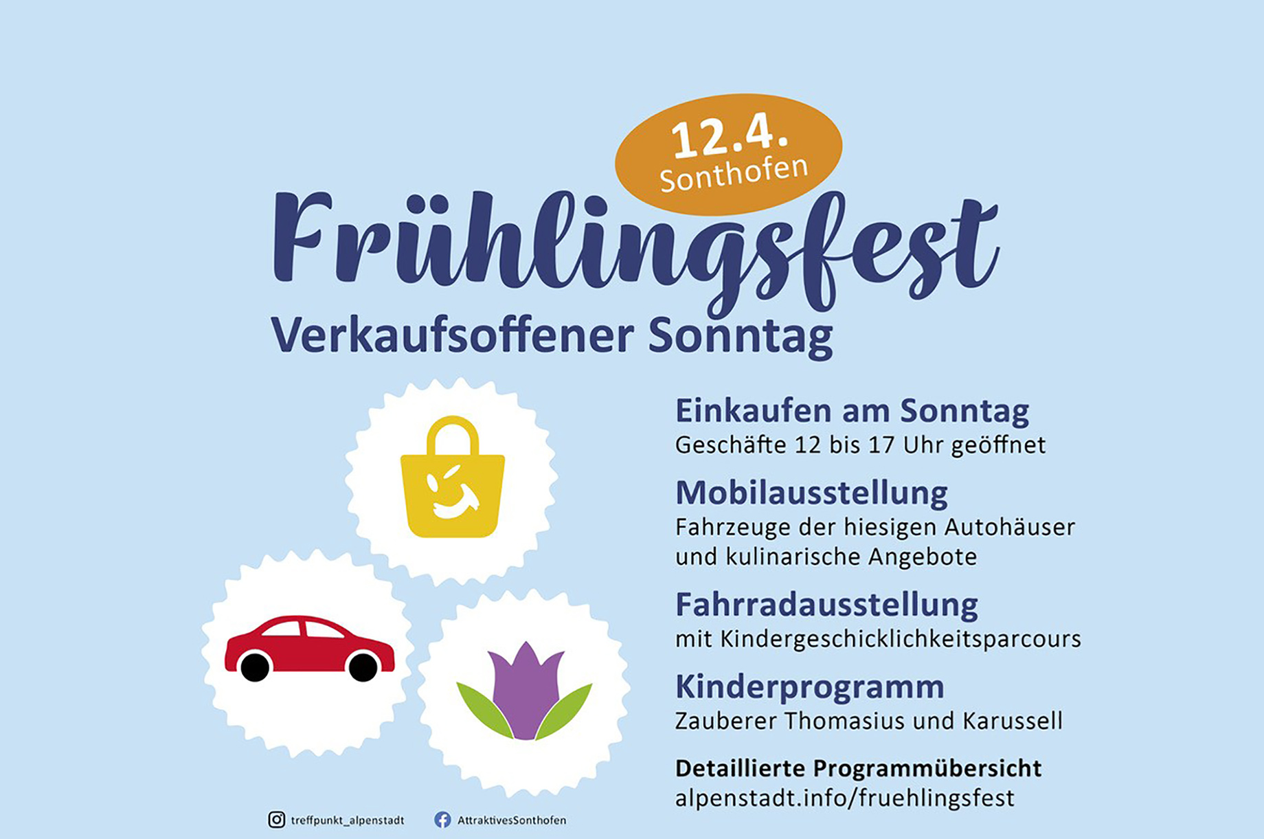 Hotels und Ferienwohnungen im Oberallgäu - Frühlingsfest mit verkaufsoffenem Sonntag in der Alpenstadt - Verkaufsoffener Sonntag am 12.04.2026 in Sonthofen