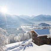 Unterkunft im Allgäu: Der beste Blick auf Oberstdorf im Winter - Der Jägersberg | Luxusurlaub im Allgäu
