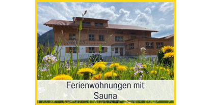 Hotels und Ferienwohnungen im Oberallgäu - Ausstattung: WLAN inklusive - Ferienwohnungen Scholl - private Sauna oder Infrarotkabine - Ferienwohnungen Scholl - private Sauna oder Infrarotkabine