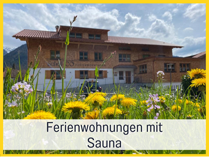 Hotels und Ferienwohnungen im Oberallgäu - Ausstattung: allergikergerecht - Ferienwohnungen Scholl - private Sauna oder Infrarotkabine - Ferienwohnungen Scholl - private Sauna oder Infrarotkabine