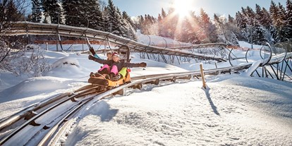 Hotels und Ferienwohnungen im Oberallgäu - Kategorien: Winterrodelbahn - Oberallgäu - Alpsee Bergwelt mit Alpsee Coaster im Winter - Alpsee Bergwelt mit Alpsee Coaster im Winter