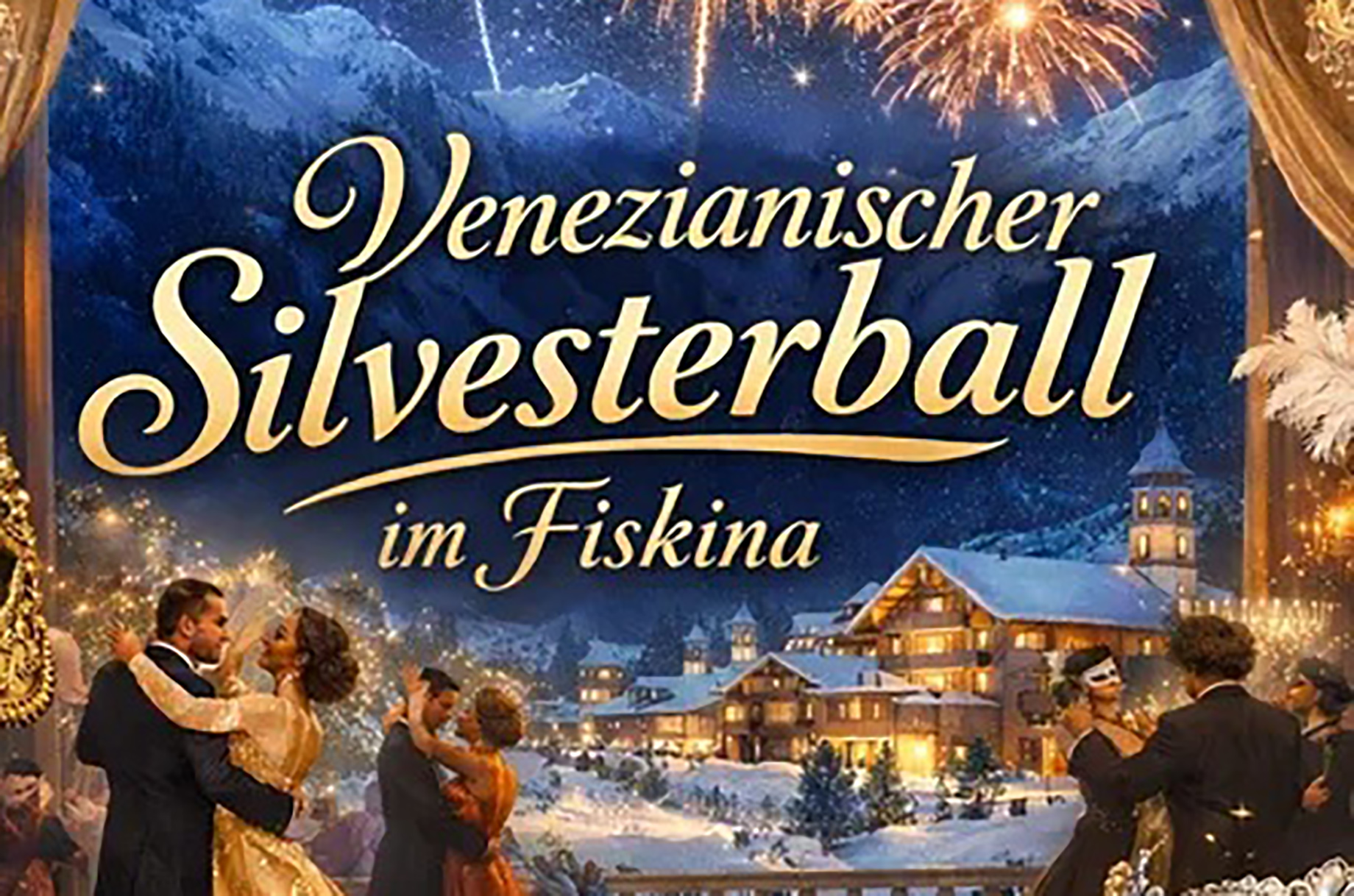 Hotels und Ferienwohnungen im Oberallgäu - Silvesterball in der Fiskina in Fischen im Allgäu  - Silvesterfeier 2026 in Fischen im Allgäu