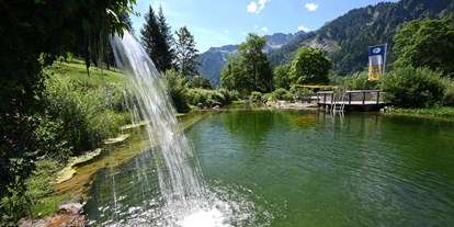 Hotels und Ferienwohnungen im Oberallgäu - Kategorien: Naturerlebnis - Badegarten Prinze Gumpe in Hinterstein im Allgäu - Naturbad Prinze Gumpe in Bad HIndelang - Hinterstein im Allgäu 