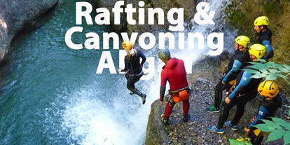 Hotels und Ferienwohnungen im Oberallgäu - Saison: Sommer - Canyoning und Rafting mit MAP-Erlebnis