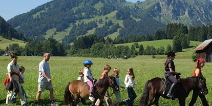 Hotels und Ferienwohnungen im Oberallgäu - Kategorien: Naturerlebnis - Bayern - Reiten im Unterjoch