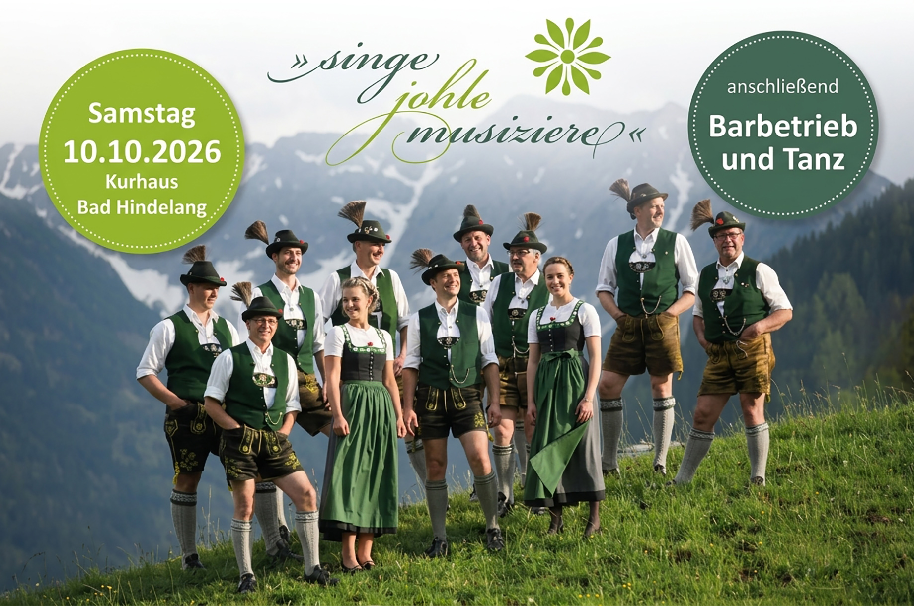 Hotels und Ferienwohnungen im Oberallgäu - Singe, Johle, Musiziere - Volksmusikabend in Bad Hindelang - Volksmusikabend in Bad Hindelang - Singe, Johle, Musiziere