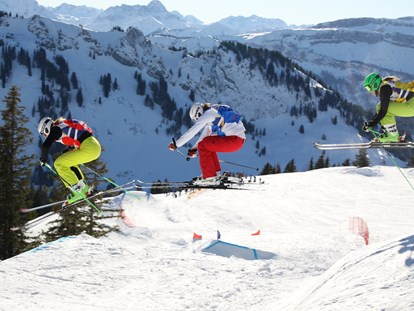 Hotels und Ferienwohnungen im Oberallgäu - Saison: Winter - Oberallgäu - Skicross - Bundesstützpunkt Grasgehren  - Sonnen- Skiparadies Grasgehren am Riedbergpass