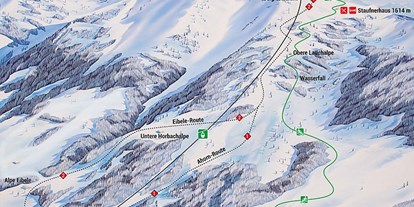 Hotels und Ferienwohnungen im Oberallgäu - Parken & Anreise: Busparkplatz - Bayern - Hochgratbahn im Winter - Oberstaufen / Steibis