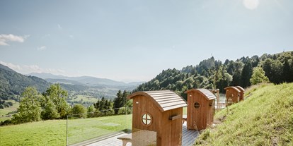 Hotels und Ferienwohnungen im Oberallgäu - Sterneklassifizierung: 4 Sterne Superior - Oberstaufen - Alpenkörbe / Outdoor-Wellness - Bergkristall - Mein Resort im Allgäu