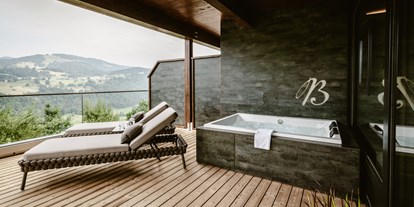 Hotels und Ferienwohnungen im Oberallgäu - Parken & Anreise: kostenloser Parkplatz - Oberstaufen - SPA Suite Premium - Bergkristall - Mein Resort im Allgäu