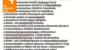 Hotels und Ferienwohnungen im Oberallgäu - PLZ 87541 (Deutschland) - Kostenlose Leistungen Bad Hindelang PLUS - Haus Meinecke - Ferienwohnungen in Bad Hindelang im Allgäu