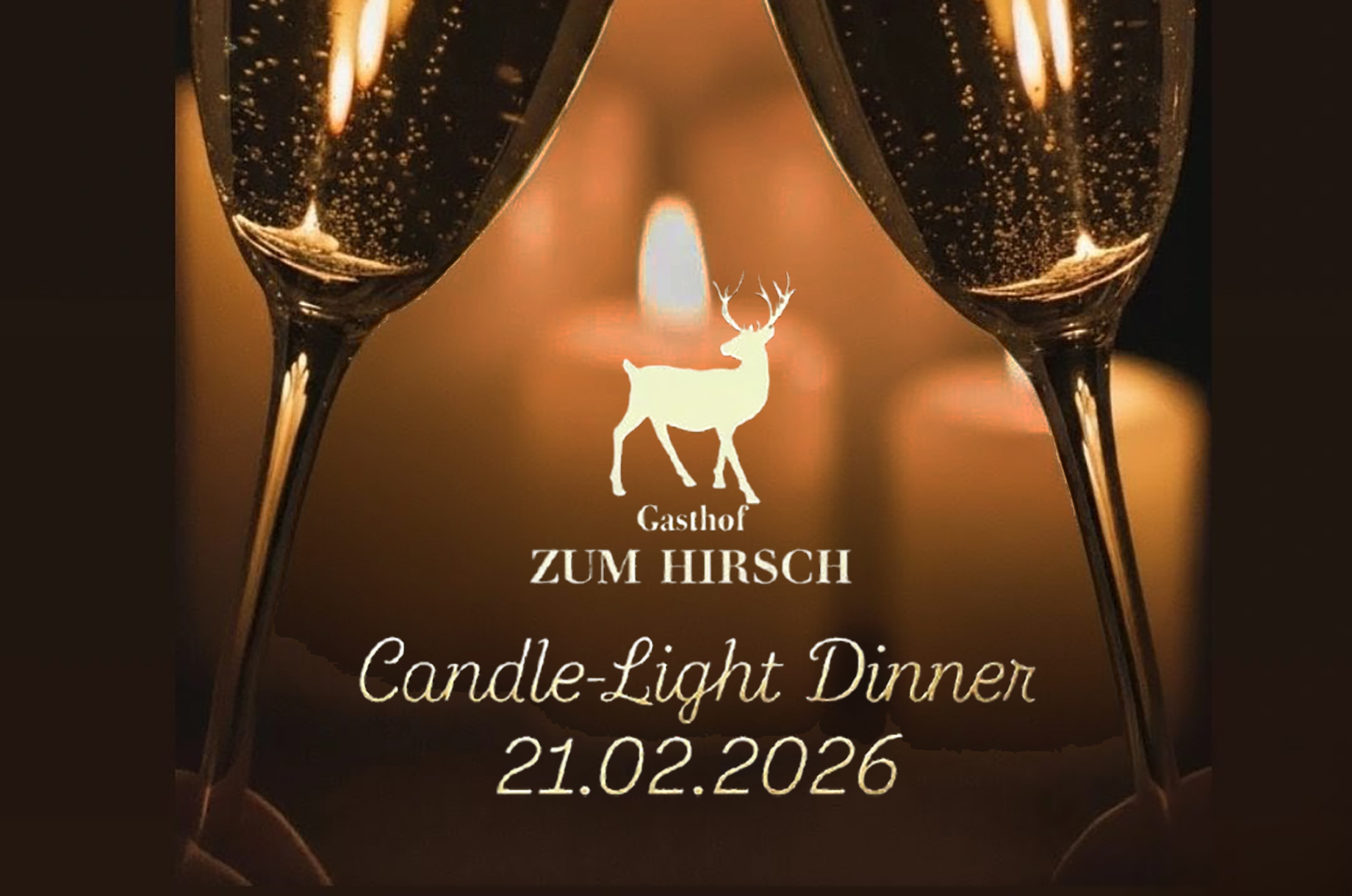 Veranstaltungen im Oberallgäu: Candle-Light-Dinner im Gasthof "Zum Hirsch" in Sulzberg - Candle-Light-Dinner im Gasthof "Zum Hirsch" in Sulzberg