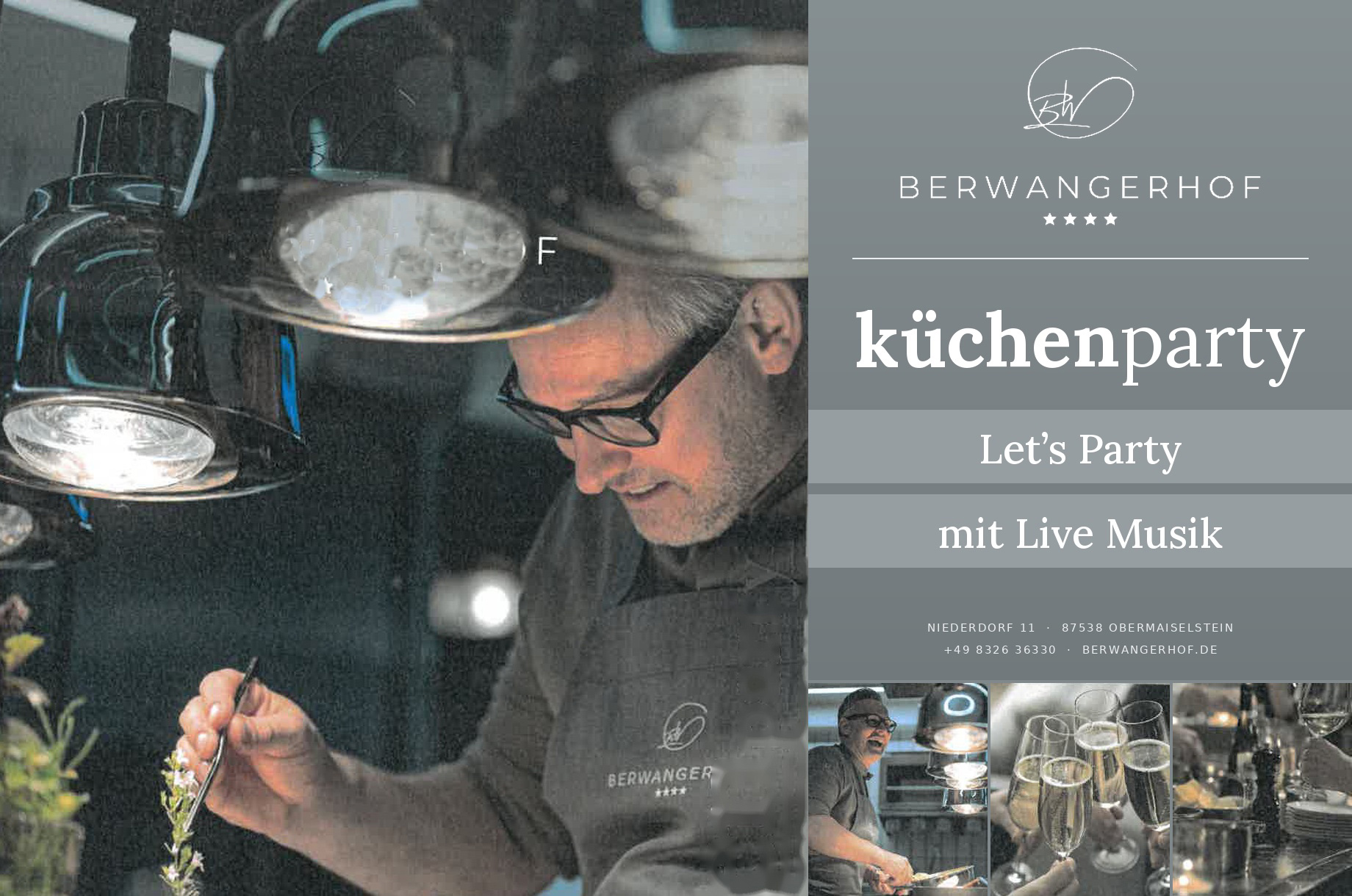 Veranstaltungen im Oberallgäu: Küchenparty im Berwangerhof - Küchenparty im Berwangerhof am 23.10.2026 
