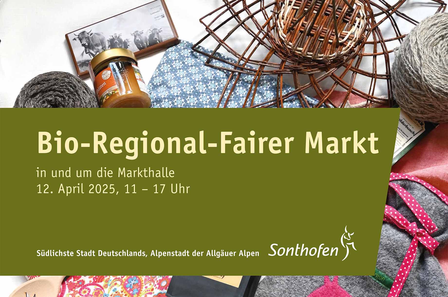 Hotels und Ferienwohnungen im Oberallgäu - Sonthofen - Bio-Regional-Fairer Markt in Sonthofen im Allgäu - Bio-Regional-Fairer Markt am 18.04.2026 in Sonthofen