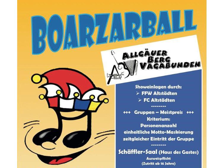 Veranstaltungen im Oberallgäu: Boarzar Faschingsball