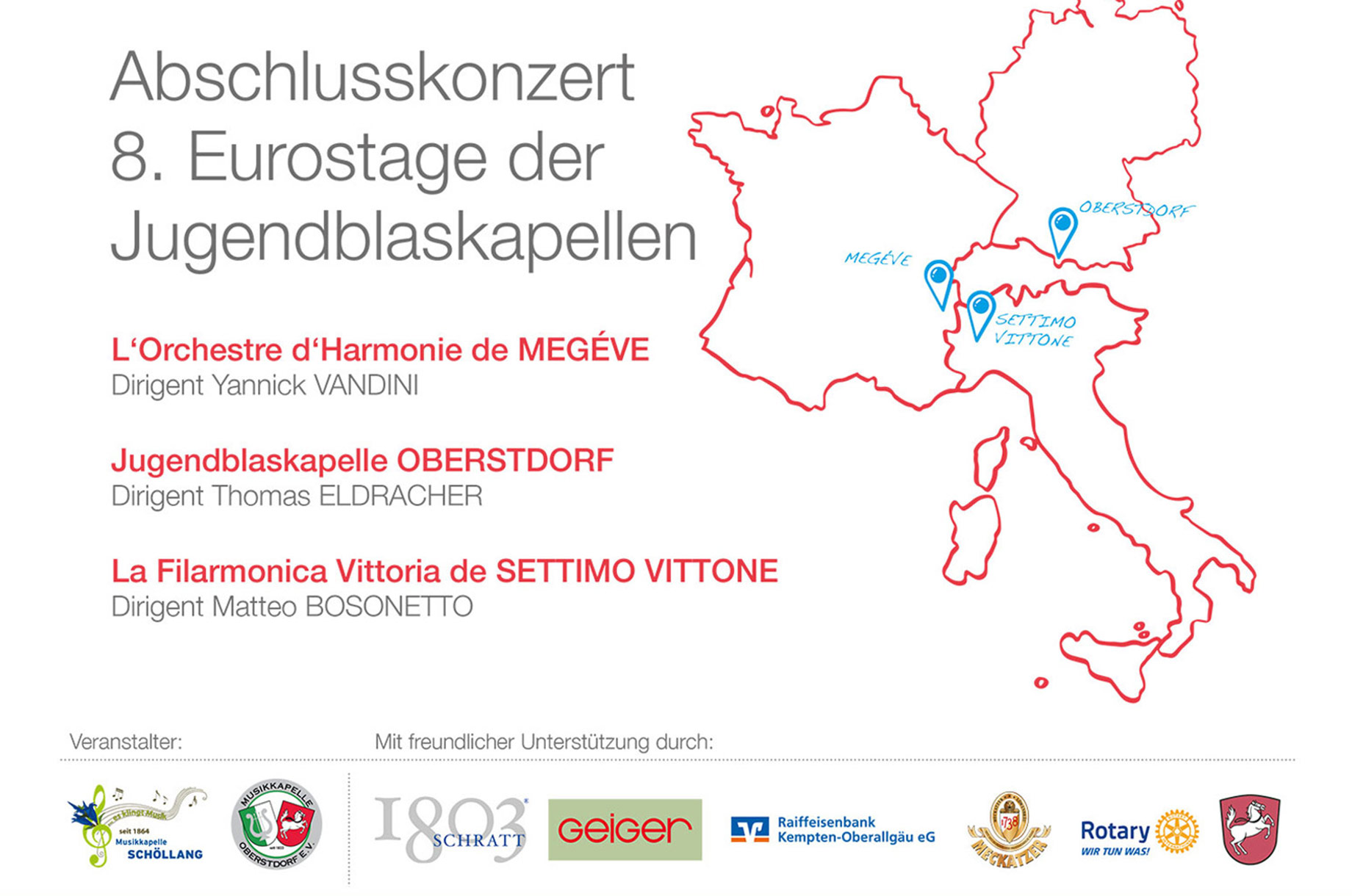 Veranstaltungen im Oberallgäu: Eurostage in Oberstdorf - Abschlusskonzert - Eurostage 2022 in Oberstdorf - Abschlusskonzert
