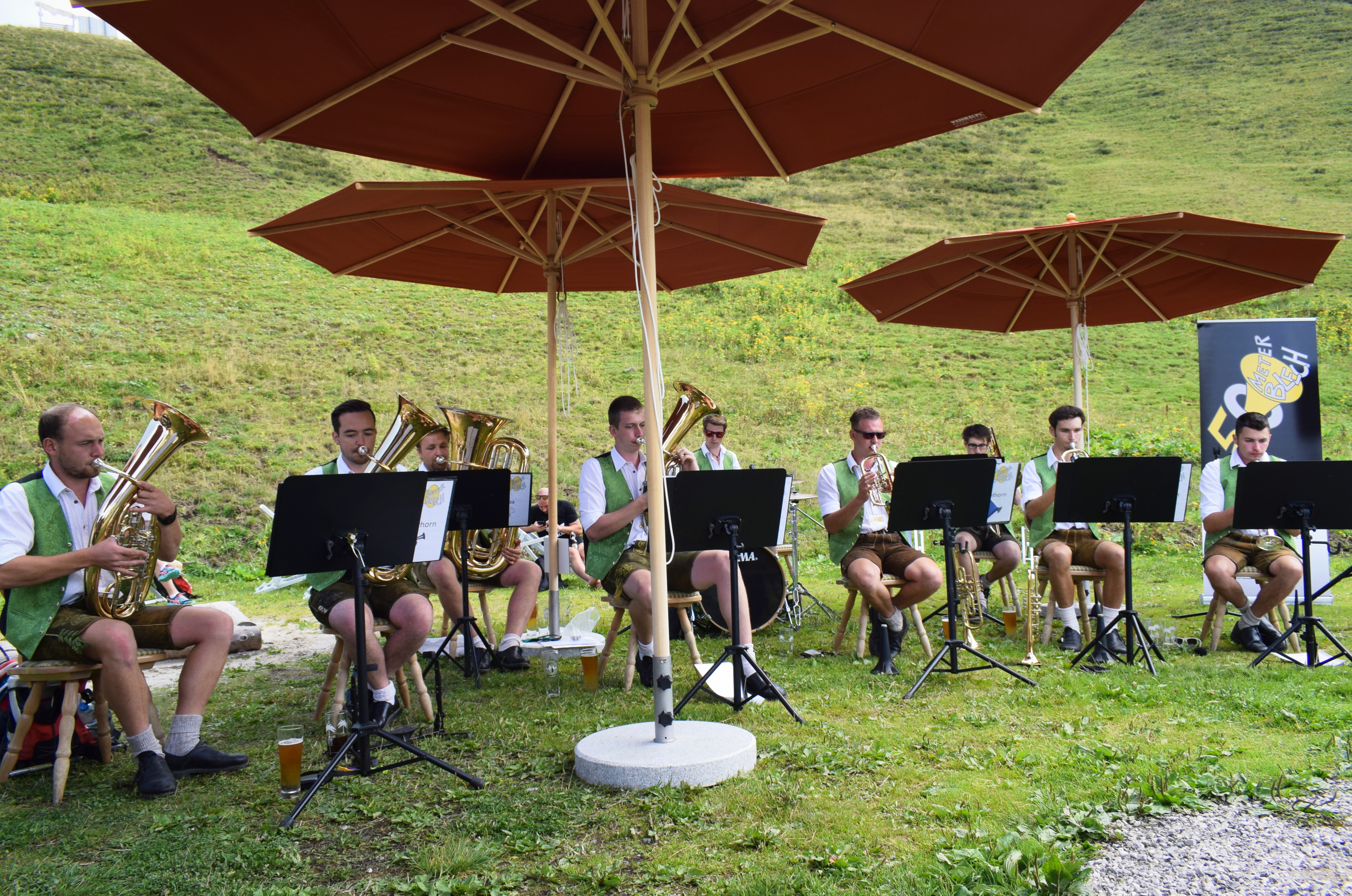 Veranstaltungen im Oberallgäu: Frühschoppen mit 50m Blech auf der Alpe Obere Kalle - Sonntags- Frühschoppen mit 50m Blech auf der Alpe Obere Kalle