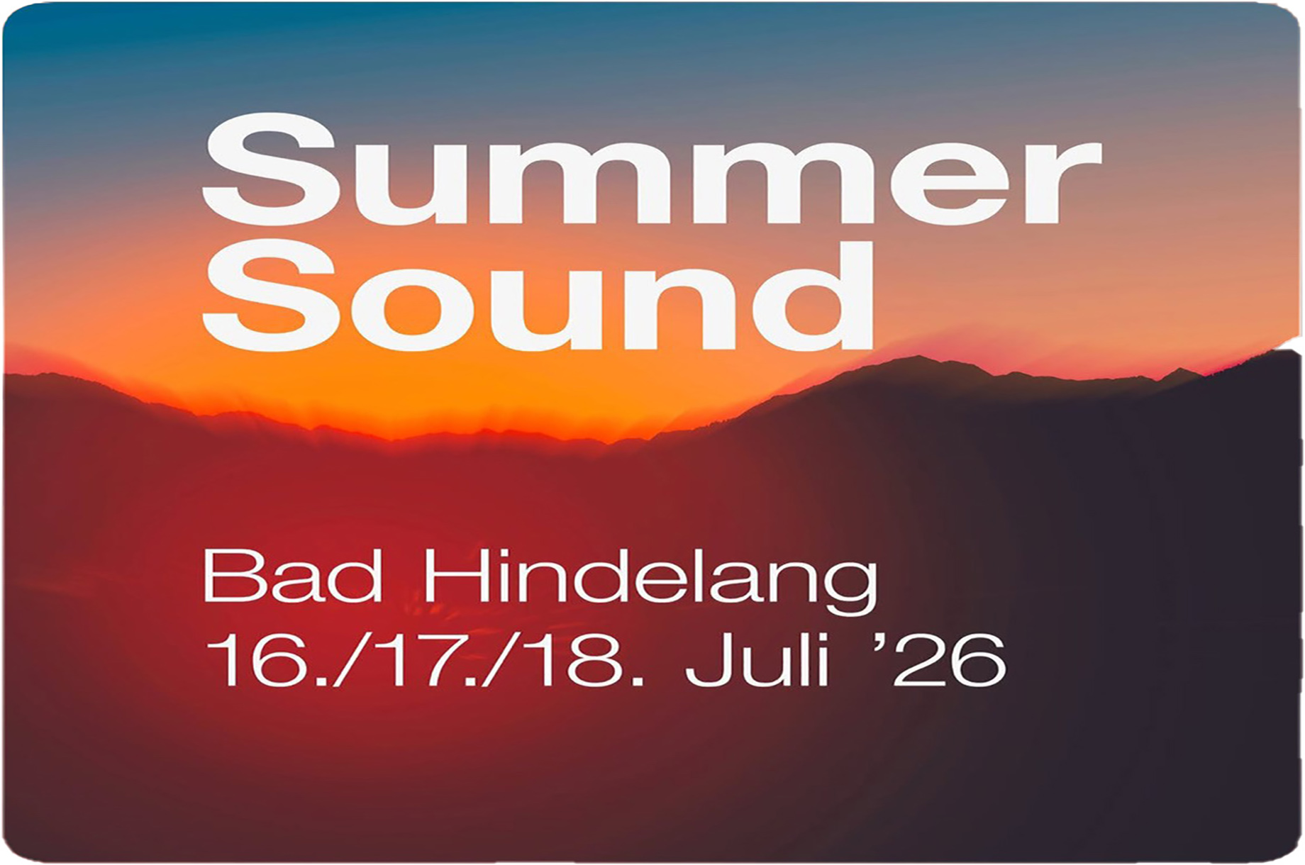 Veranstaltungen im Oberallgäu: Sommerfestival "OpenAir" 2026 in Bad Hindelang - SummerSound 2026 - Musikfestival "openAIR" in Bad Hindelang