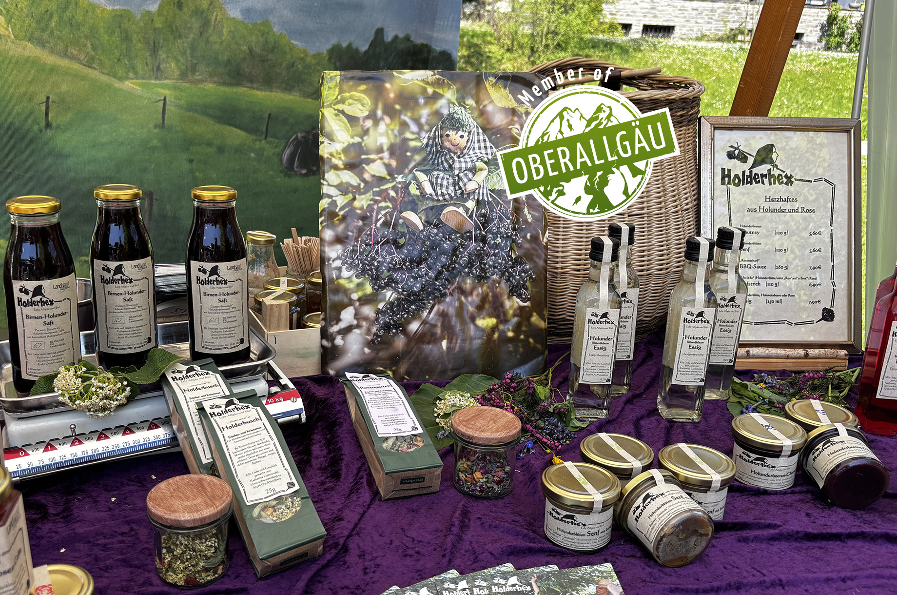 Veranstaltungen im Oberallgäu: Die Holderhex auf dem Kräutermarkt in Rettenberg /- Vorderburg - Kräutermarkt in Vorderburg am 10.05.2026