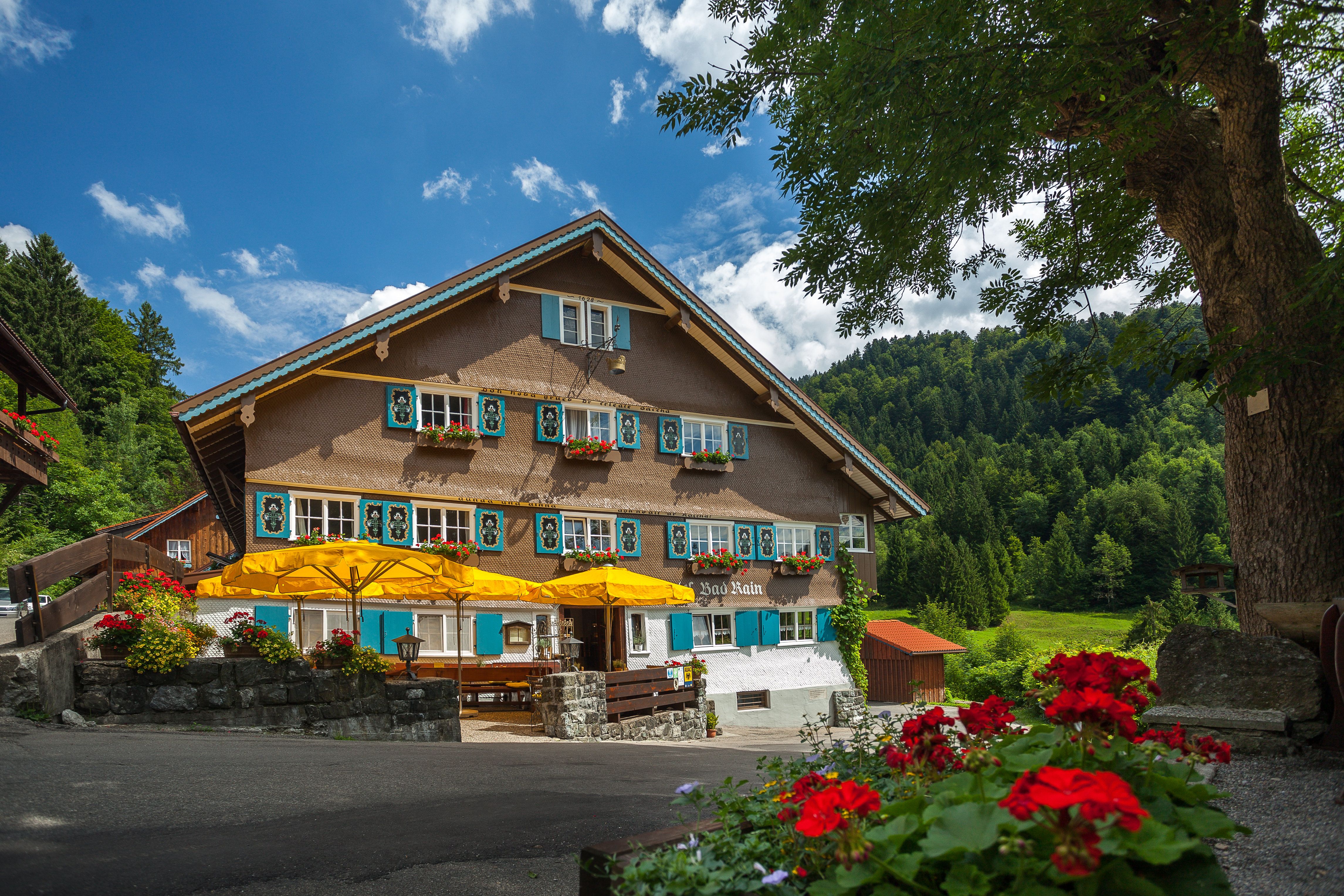 Restaurants im Oberallgäu: Restaurant mit Biergarten im Hotel "Das Bad Rain" in Oberstaufen im Allgäu - Hotel & Restaurant "Das Bad Rain"