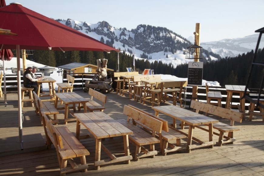 Restaurants im Oberallgäu: Berghütte Grasgehren im Wandergebiet Skigebiet am Riedbergpass - Berghütte Grasgehren