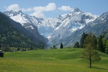 Stellenanzeigen von Leistungsträgern aus dem Oberallgäu: Berggasthof Riefenkopf bei Oberstdorf um Allgäu - Berggasthof Riefenkopf - vor der Kulisse des Alpenhauptkamms
