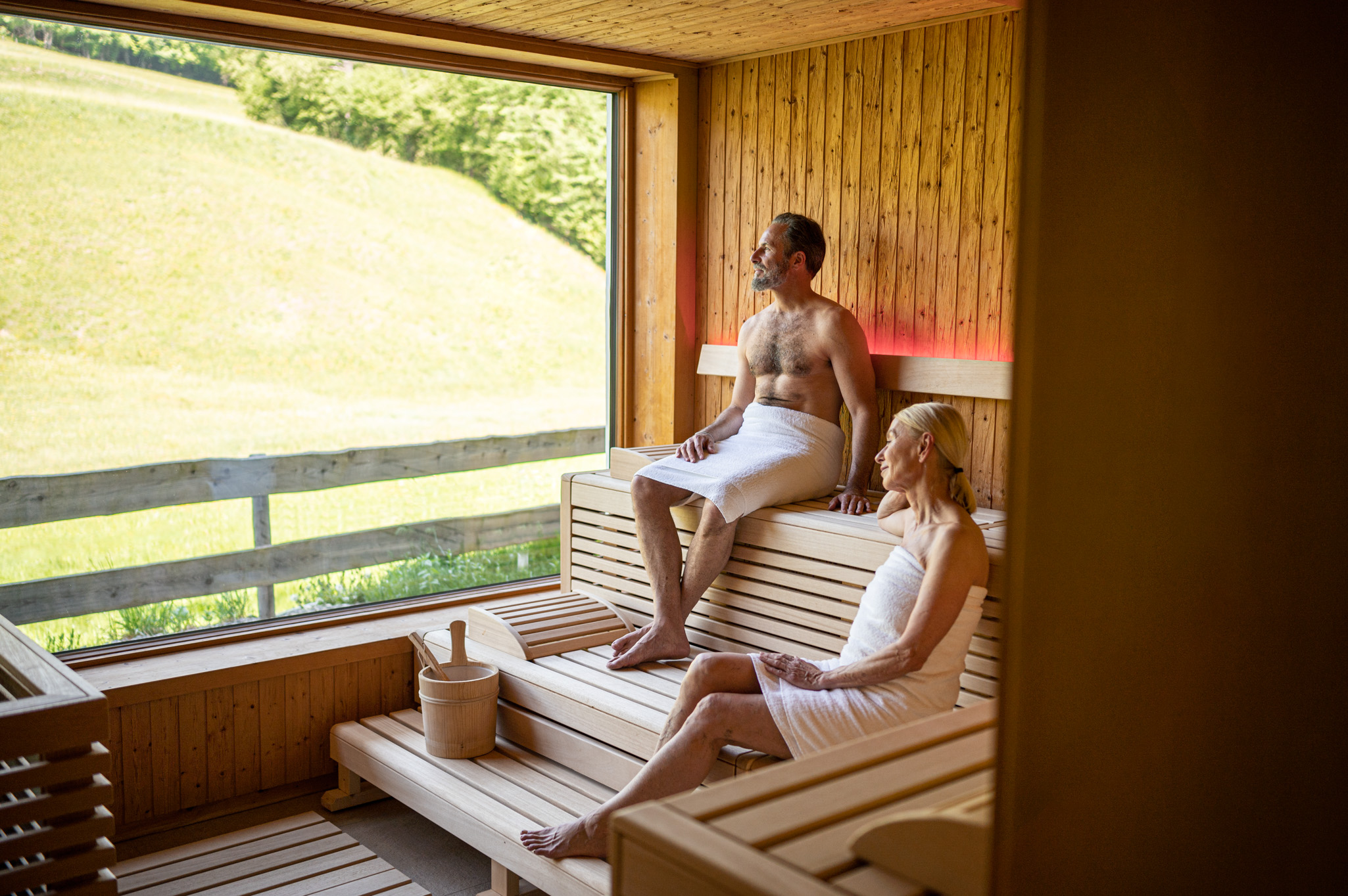 Unterkunft im Allgäu: Panoramasauna - Wohlfühlhotel Frohsinn in Fischen im Allgäu