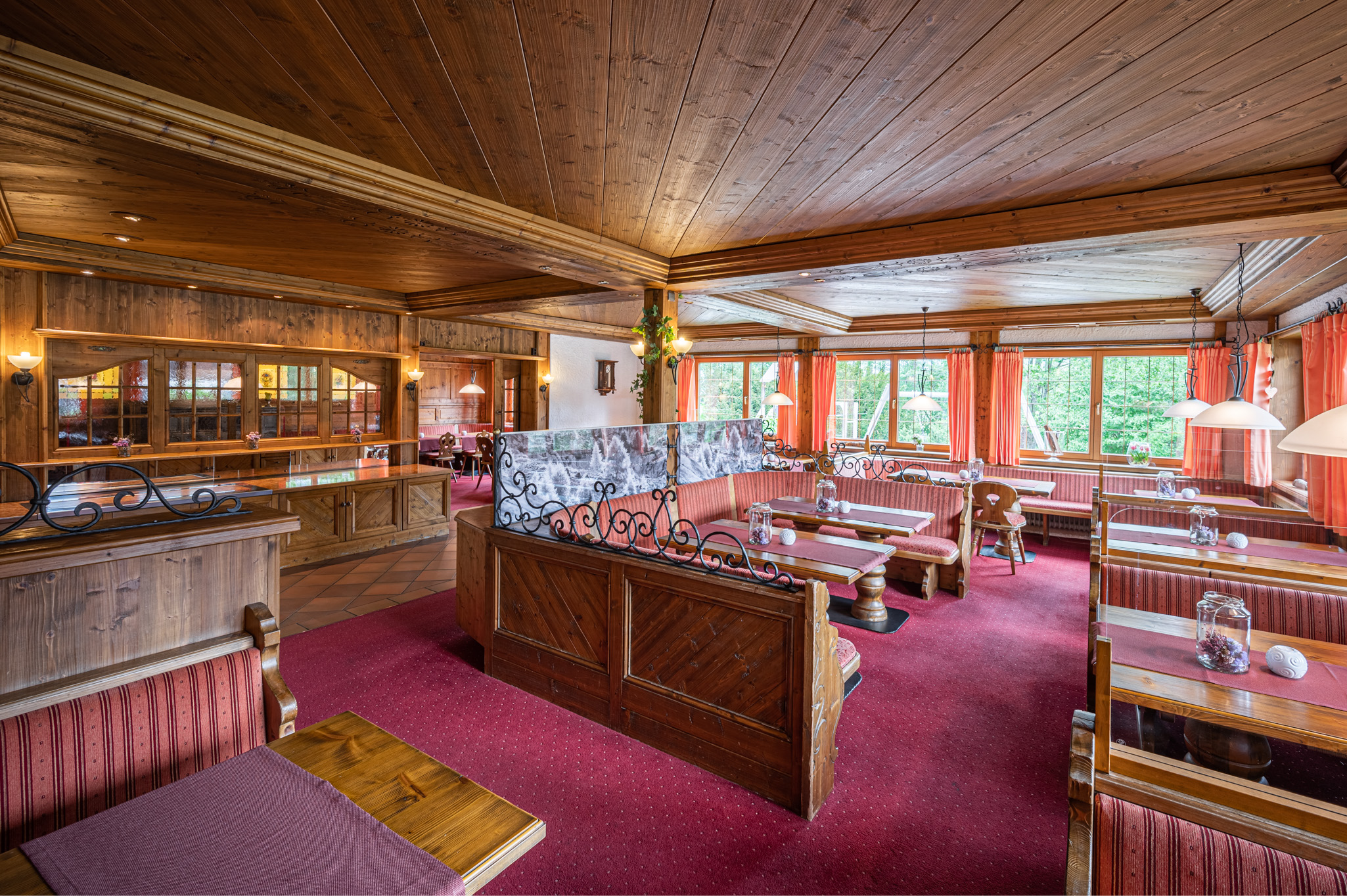 Unterkunft im Allgäu: Restaurant & Buffetbereich - Wohlfühlhotel Frohsinn in Fischen im Allgäu