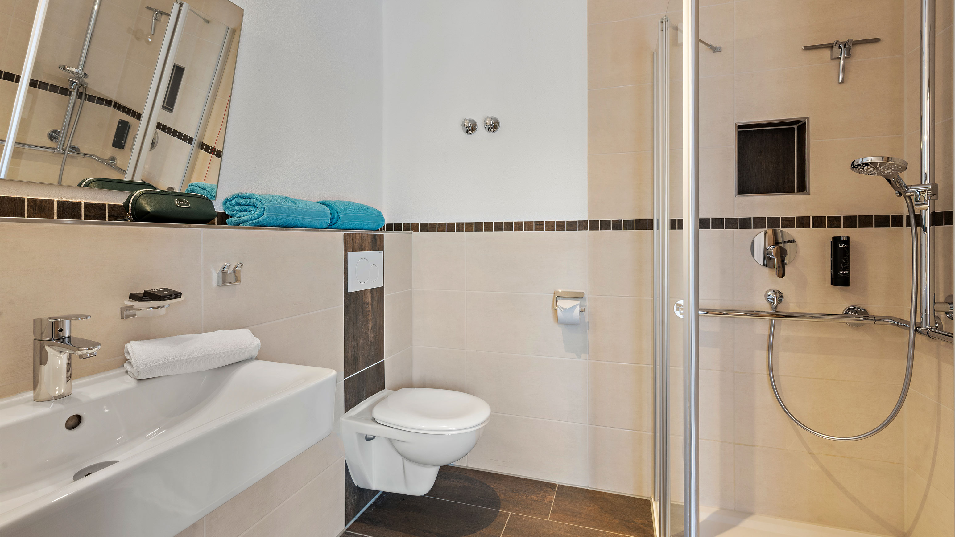 Hotels und Ferienwohnungen im Oberallgäu - Ausstattung: Aufzug - Bayern - Badezimmer - Bergsonne Allgäu