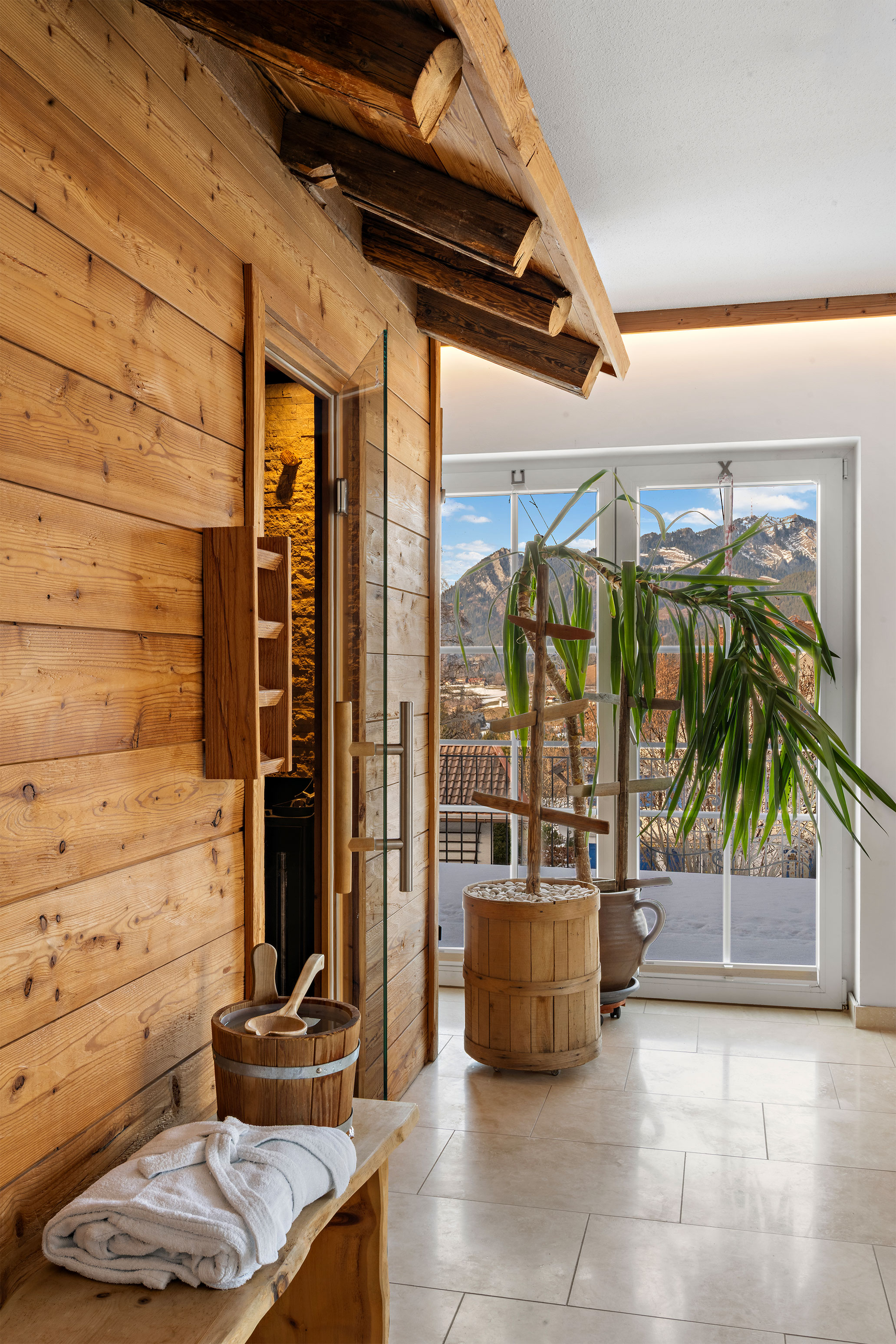Unterkunft im Allgäu: Saunabereich - Hotel Bergsonne Allgäu