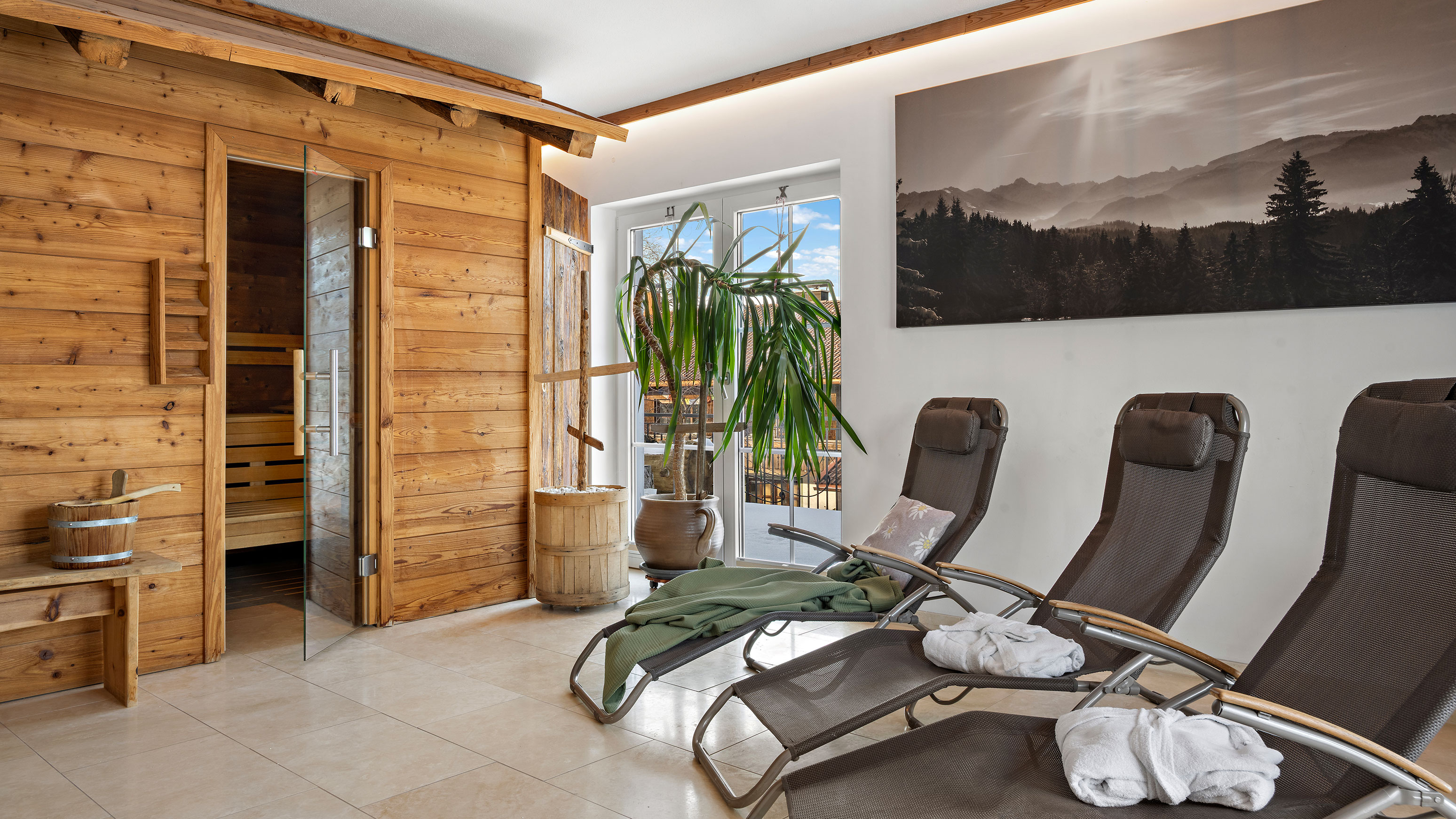 Unterkunft im Allgäu: Saunabereich - Hotel Bergsonne Allgäu