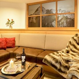 Unterkunft im Allgäu: Unsere kuschelige Lounge - Ihr Alpenblick - Hotel & Restaurant in Fischen im Allgäu