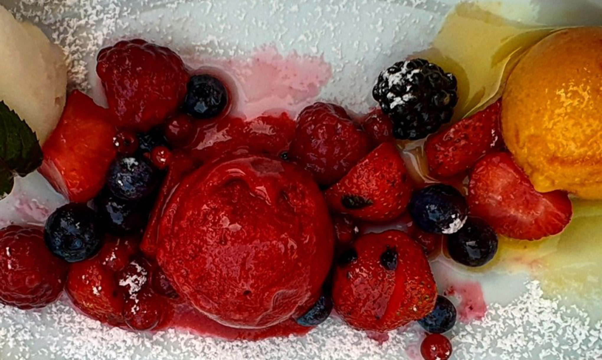 Restaurants im Oberallgäu: Dreierlei Sorbet - Gasthaus Obere Mühle - Restaurant in Bad Hindelang im Allgäu