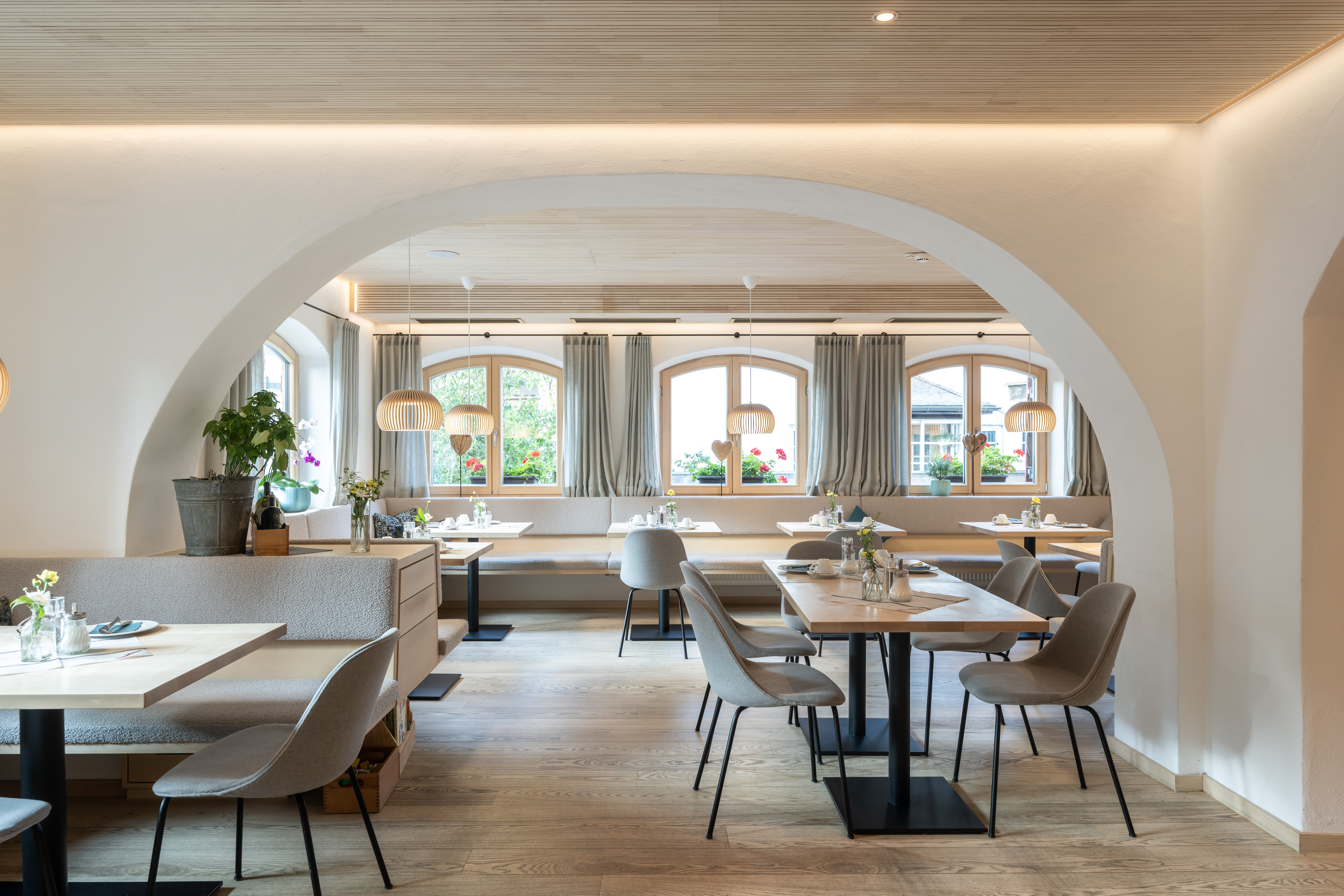 Unterkunft im Allgäu: Frühstücksbereich - Hotel & Restaurant Weinklause in Oberstdorf im Allgäu