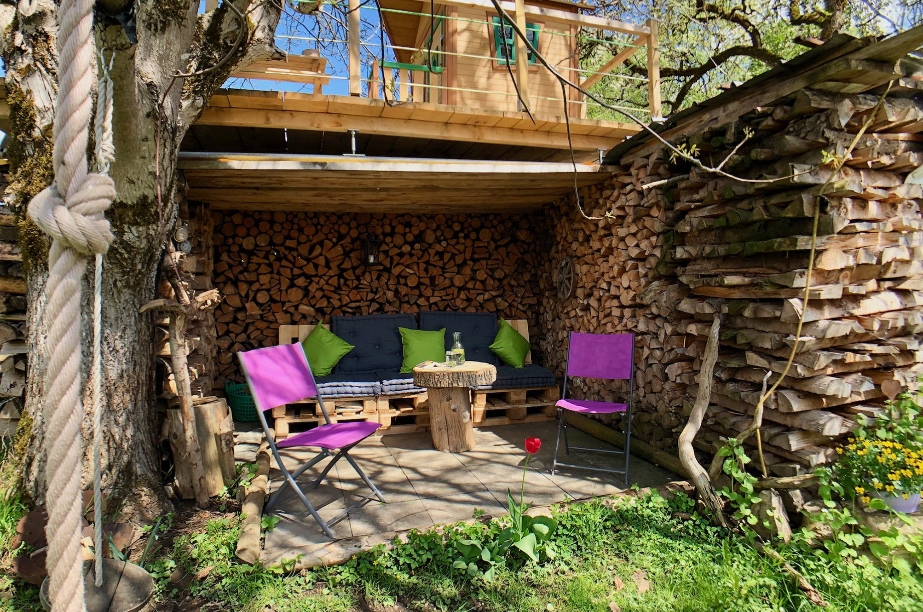 Unterkunft im Allgäu: Gemütliche Ecken im Garten entdecken - Ferienhof Stiefel über Sonthofen im Allgäu