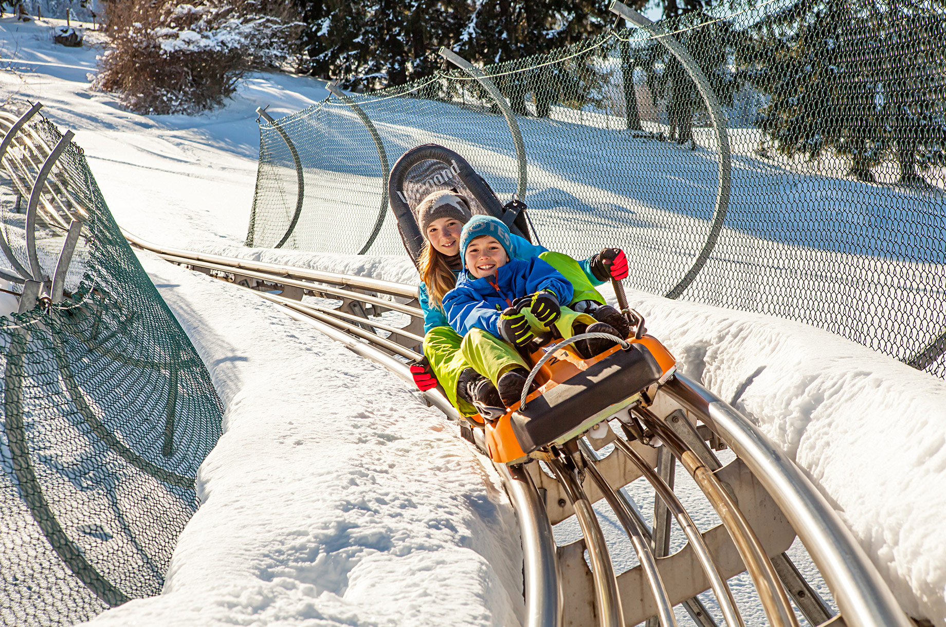 Alpsee Bergwelt mit Alpsee Coaster im Winter Erlebnisse im