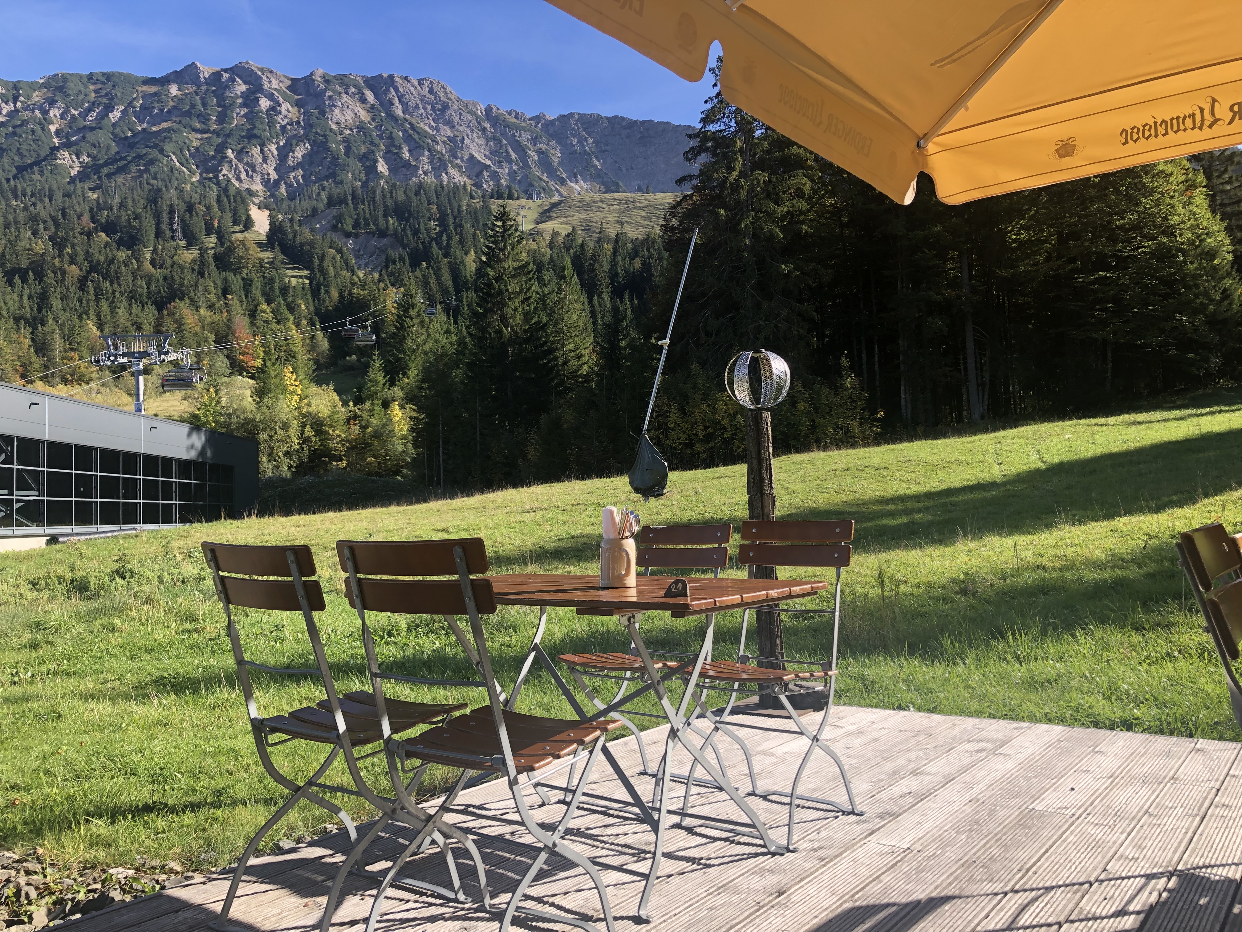 Restaurants im Oberallgäu: Erdinger Urweisse Alp an der Wiedhagbahn in Oberjoch - Erdinger Urweisse Alp an der Wiedhagbahn in Oberjoch