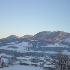 Unterkunft im Allgäu: Winterabend
Blick vom Haus - Ferienwohnungen Weber in Wertach im Allgäu