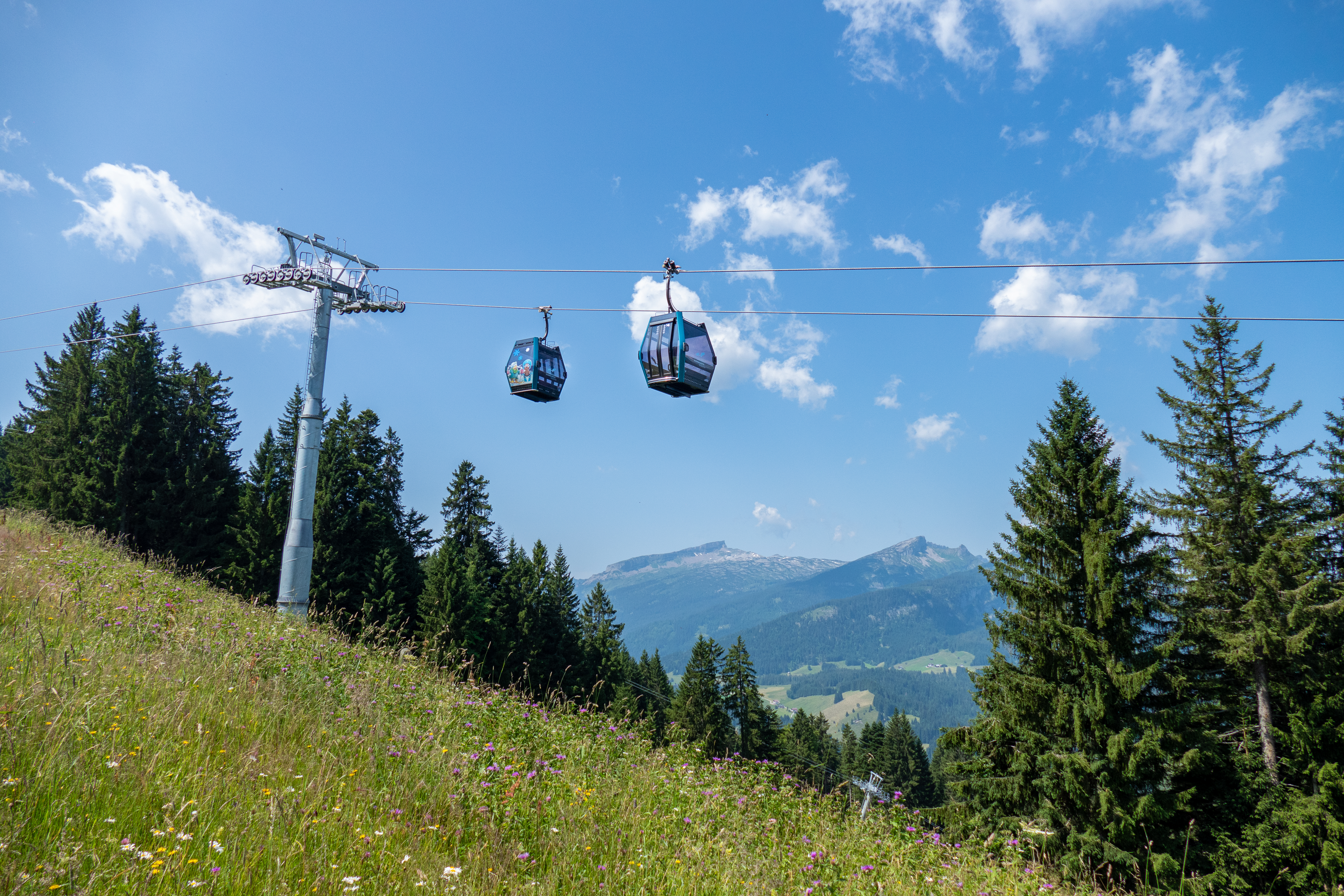 Hotels und Ferienwohnungen im Oberallgäu - Parken & Anreise: Anreise mit ÖPNV möglich - Söllereckbahn - Bergbahnen in Oberstdorf / Oberallgäu  - Die Söllereckbahn bei Oberstdorf im Sommer 